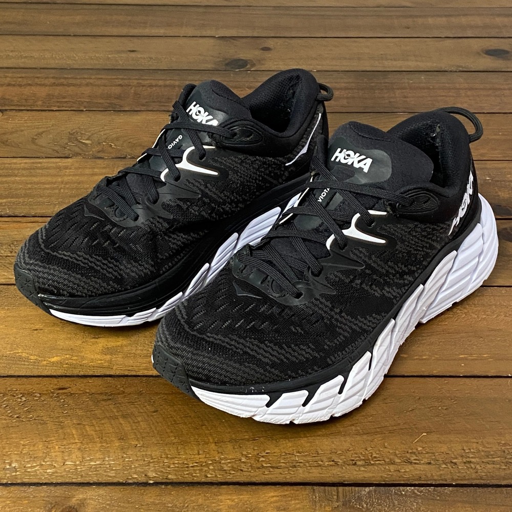 Hoka Gaviota 4 Mens Stability Running Shoes Black White 1123198-BWHT